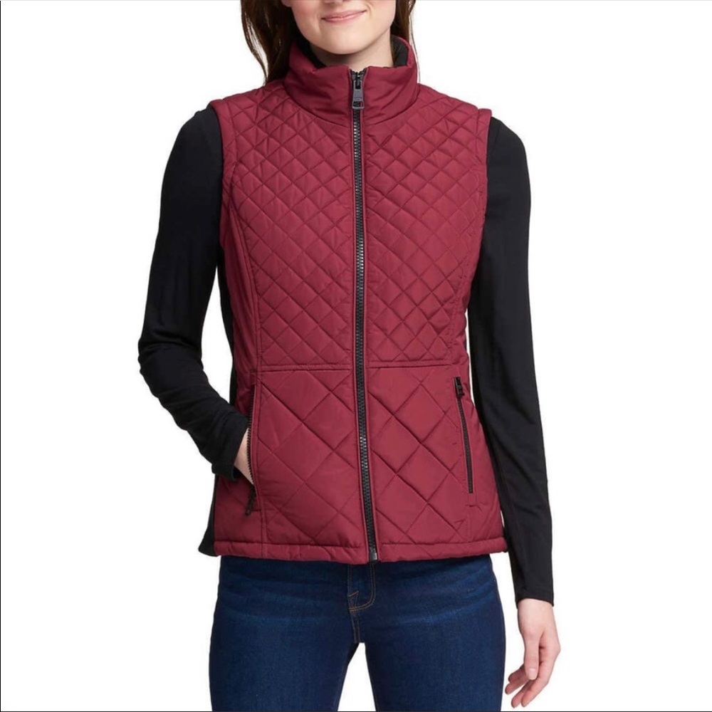 Andrew Marc Size Small Red Insulated Quilted Vest